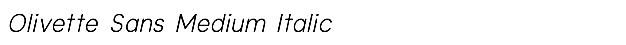 Olivette Sans Medium Italic image
